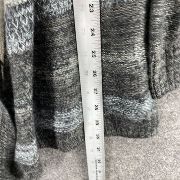 Sonoma Cardigan Women XL Gray Striped Open Front Long Sleeve Knit Acrylic Casual - Picture 8 of 9